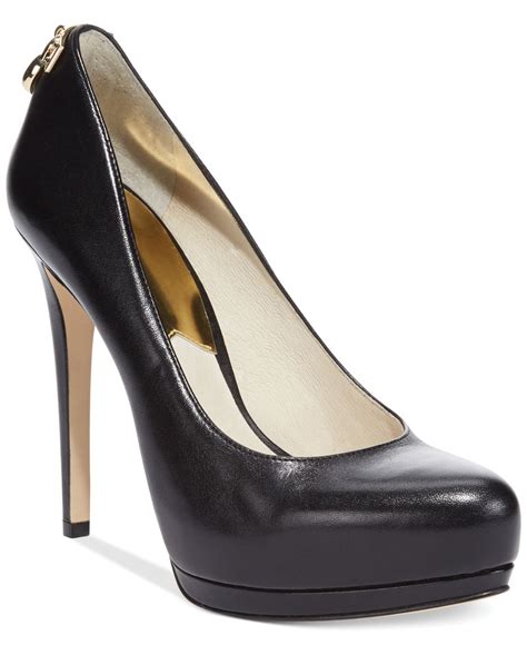 michael kors black platform heels|michael kors high heel sneakers.